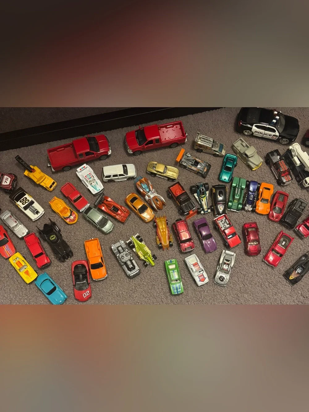 Hot Wheels,MatchBox&Mixed BrandsLot Of 58 cars trucks ect.